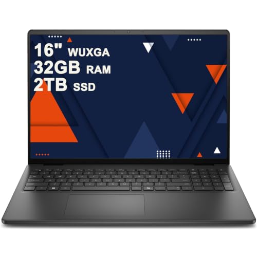 Image of Dell 16 Laptop 16 inch WUXGA Touchscreen AMD 8-core Ryzen 7 250 32GB RAM 2TB SSD Backlit ExpressCharge Wi-Fi6 for Creator Designer Business Professional Work Win11