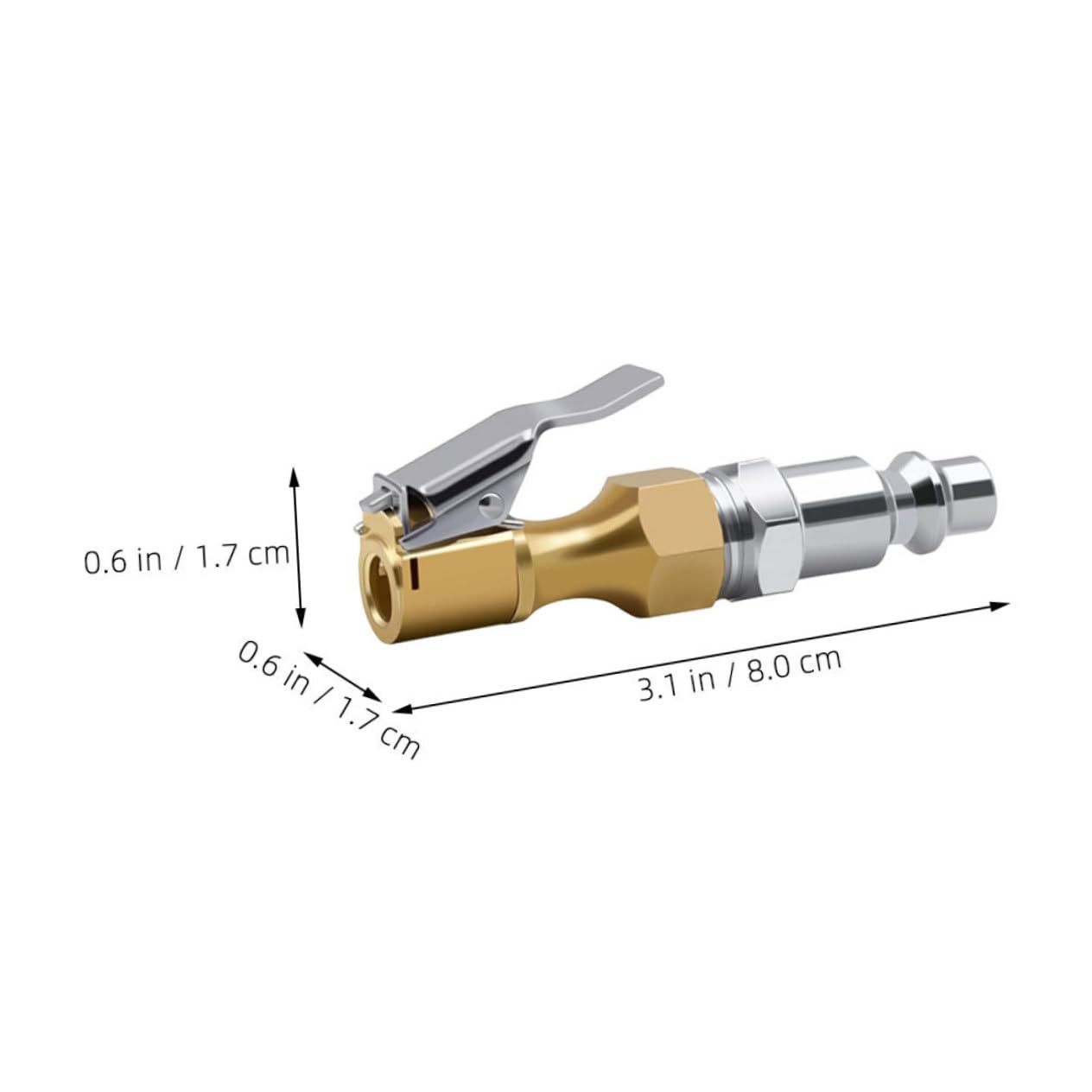 FELTECHELECTR 4Pcs Heavy Duty Locking Tire Air Chuck with Clip Quick Connect Inflator Adapter for Car Motorcycle and Bike Portable and Reliable Tire Inflation