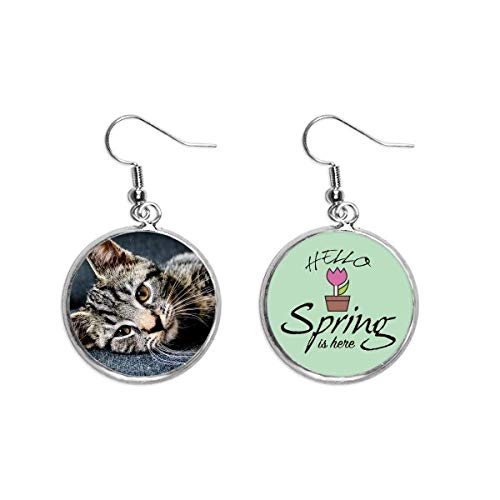 Boucles d'oreilles chat anti-inconfort : pendentif léger, mignon et relax de printemps