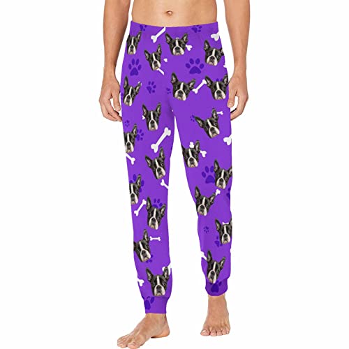 YESCUSTOM Personalized Pajama Pants for Men Custom Photo Face Printed Pajama Bottoms Trousers for Boyfriend Husband
