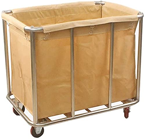 Movable Trolleys Removable Bags with Laundry Basket Laundry Trolley Heavy Duty Hotel Rolling Laundry Sorter Storage Cart with