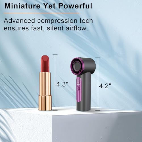 DUILOG iFan, Portable Mini Handheld Fan, Personal Small Turbo Fans Rechargeable for Travel - Gray - image 5