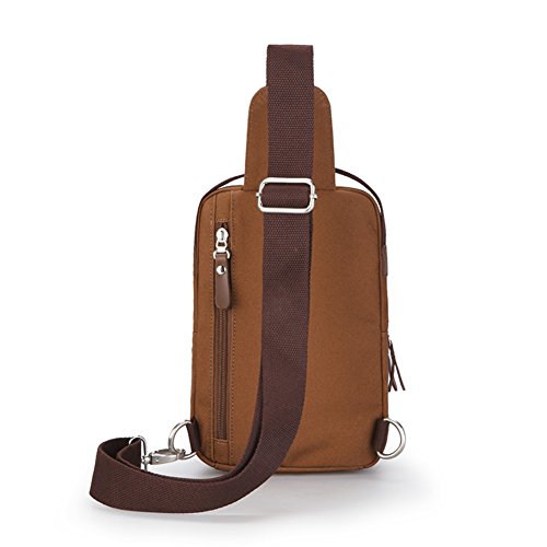 Sac de messager pour hommes en toile style coréen décontracté noir A - 2