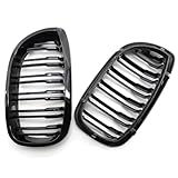  WISUNTEA [Replacement] Vorne in der Mitte, Mattschwarz, breiter Nierengrill for die Motorhaube, for BMW E46 3er-Serie, for Coupé, for Cabrio 2002 2003 2004 2005 330ci