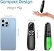 TOZKZO Presenter, Pointer für Präsentationen, Powerpoint Fernbedienung, 2-in-1 USB Type-C Powerpoint Presenter per Windows/Mac/Linux/PPT/Prezi(Enthält Keine Batterie)