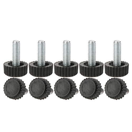 Tornillo de mano M6 uxcell para nivelar muebles con base protectora de suelo 2