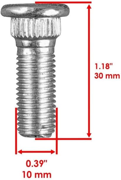 #US Replacement Parts 8 Front Or Rear Wheel Hub Stud Bolt Fits for Yamaha for Wolverine 350 YFM350 1998-2005 (diep#1725-10602)