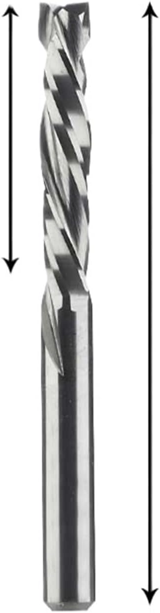 Compression milling cutter woodwork Cut Two Flutes Spiral Carbide Milling Tool CNC Router Wood End Mill Cutter Bits(SP2FC-D8.0-L45)