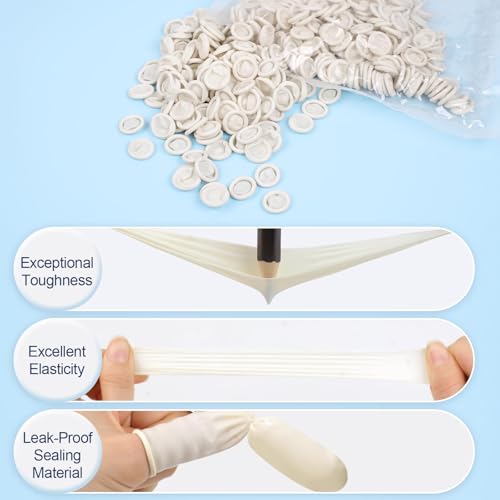 Image of Finger Cots Finger Gloves Disposable(Approx 100pcs),Medium Finger Protectors,Finger Covers Protection for Finger Tips,Thumb Protector for Electronic Repair, Handmade, Industrial Apply