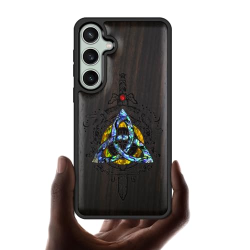 Étui compatible avec Samsung S23 FE coque en bois de protection originale Carveit