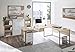Produktbild Arbeitszimmer Möbel komplett Set Büro Büromöbel Office Lux Set2 Eiche Sonoma Glas Weiss 5 TLG