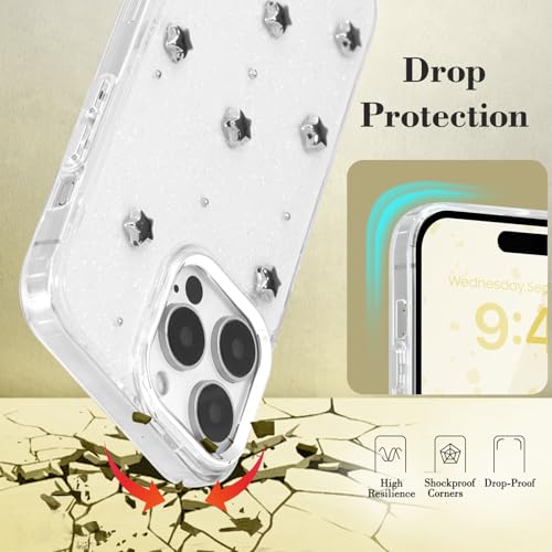 Coque iPhone 14 Pro Max antichoc fine résolvant les rayures avec style étoile - 4