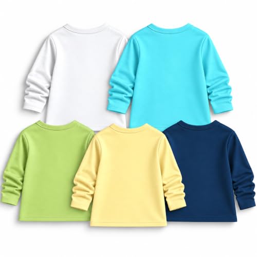 Image of minicult Cotton Unisex Front Open Full Sleeve T-Shirt with snap Buttons and Cute Prints Combo Pack