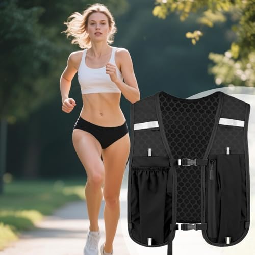 Chaleco de hidratación para correr con bolsillos y correa de pecho flexible 3