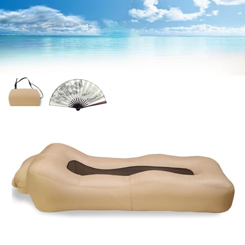 AeroLounge Go – Compact Pump-Free Inflatable Lounger, 2026 New Portable, Waterproof, Air Leakage-Proof Design, Air Sofa for Backyard, Beach, Pool, Campsite, Picnics and Music Festivals (E)