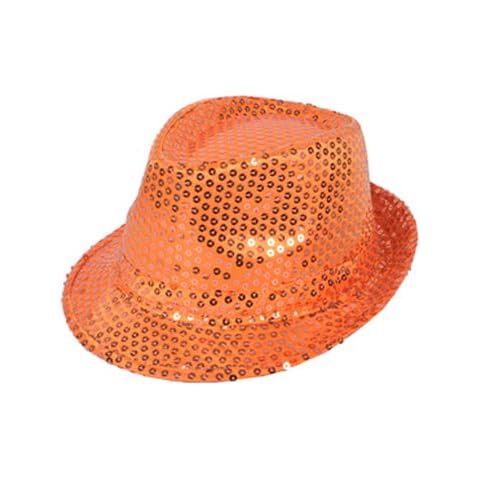 boxed-gifts Baby-Girls Buckletown Sequined Fedora Hat One Size Orange Cover