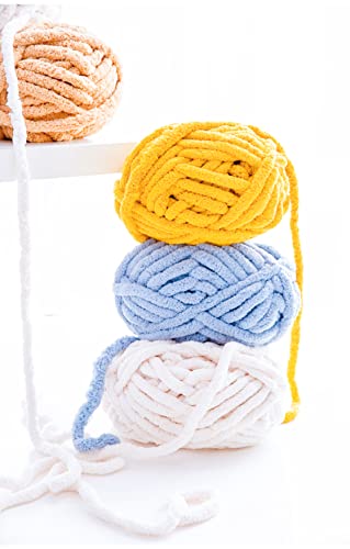 Chunky Knit Chenille Yarn, Jumbo Chenille Yarn Soft Blanket Yarn Diy Chenille Yarn Chunky Wool Yarn For Arm-Knit,Crochet, Knitting & Crafting (Pink, 8 Pack / 225 Yards) #TOP5