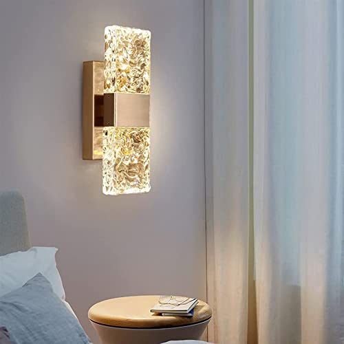 Aplique LED rectangular WQHPLMD de metal y acrílico para pared de dormitorio 4