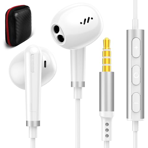 ASKUBSKU �C���z�� �L�� �}�C�N�t�� 3.5mm�W���b�N �C���i�[�C���[�^ �C���t�H�� HiFi����? �ʘb�\ ���ʒ��� i-phone6/6s �Ή�AQUOS sense5G wish2/arrows/moto g13 g52j PS4 PS5