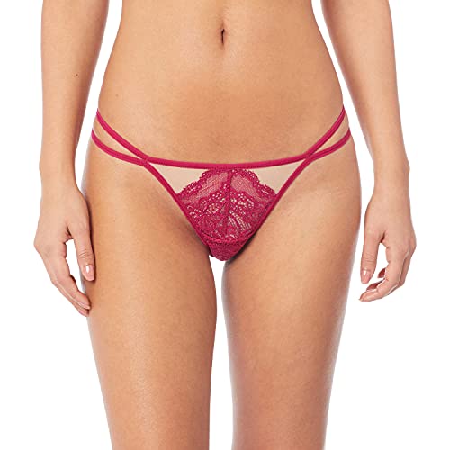 Lingerie Calcinha String Fio Dental Com Detalhe Em Renda, Bonjour Lingerie, Feminino, Rosa Desejo, G
