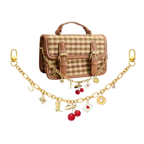 COGCHARGER Bag Extender Chains with Alloy Brass Pendant Purse Extender for Shoulder Crossbody Bag Charm Chain Accessories Decoration