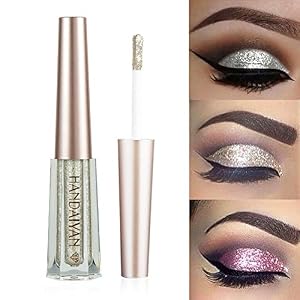 GL-Turelifes Sombra de ojos líquida con purpurina Lentejuelas estrelladas Sirena Sombra de ojos de larga duración…