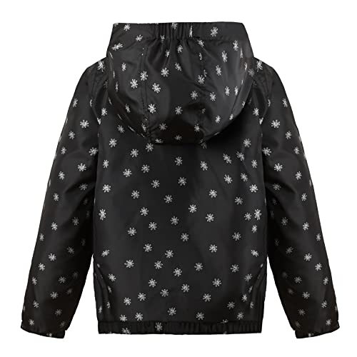 Image of SUNDAY ROSE Boys Girls Rain Jackets Lightweight Waterproof Hooded Printed Raincoats Windbreakers for Kids