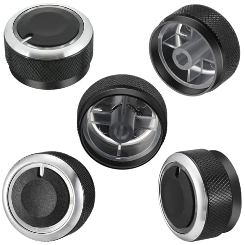MACHSWON Perillas de control de aire acondicionado para coche, 6 unidades, para calefacción, aire acondicionado, botón compat