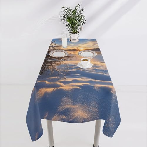 Nappe rectangulaire 140x279,4 cm résistante aux taches et infroissable