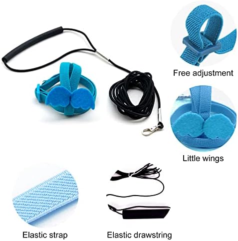 1 Set Outdoor Bird Flight Training Rope with 3 Loops for Bird Legs, Adjustable Bird Harness for Pets, Anti-Bite Rope for Pets