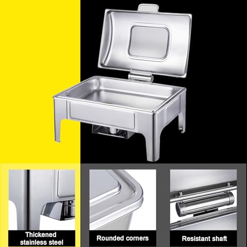 Juego de platos de buffet con cubiertas transparentes, calentadores de alimentos para catering, fiestas y restaurantes, para eventos y reuniones