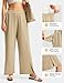FitsT4 Sports Wide Leg Swim Beach Pants for Women Quick Dry Lightweight Sun Protection Travel Pants with Pockets Khaki M
