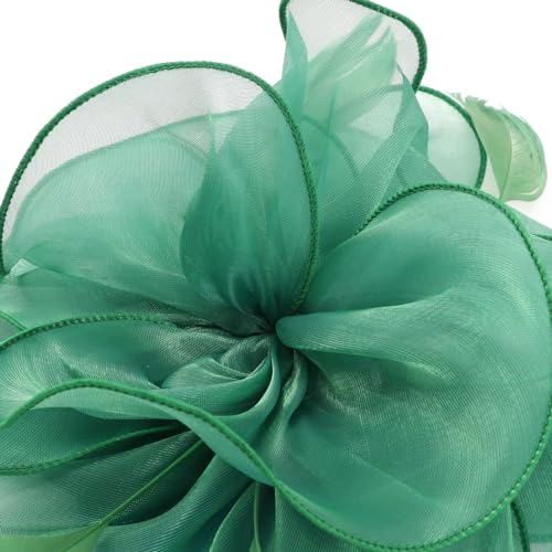 Image of DRESHOW Fascinators Hat Tea Party Headwear Ribbons Feathers on a Headband and a Clip for Women