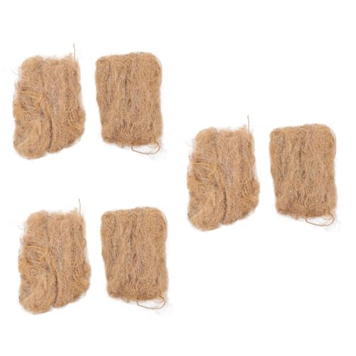 BESPORTBLE 6packs Camping Fire Starter Tools Natural Jute Silk Lighters for Outdoor Survival for BBQ Hiking Fishing and Family Adventures Weather-Resistant and Easy to Use