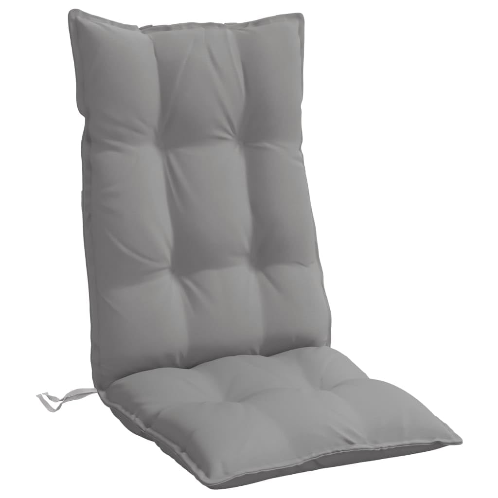 vidaXL Cojines de Silla con Respaldo Alto 4 uds Tela Oxford Gris