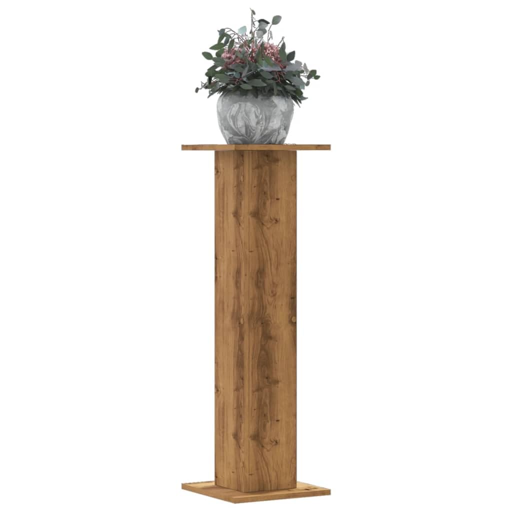 vidaXL Soportes para plantas 2 uds madera roble artisian 30x30x95 cm