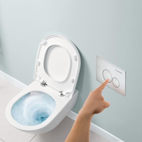 Image of WASSMIST Flush /Push Plate for Concealed Cistern | Dual Flush Push Plate | Durable & Stylish Design for Bathrooms (Round)