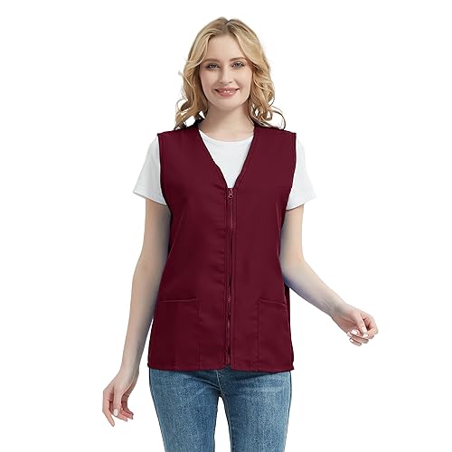 TOPTIE Adult Volunteer Vest Supermarket Uniform Vests Clerk Workwear