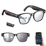 HumiLuft AI Brillen mit HD 8MP Kamera, Smart Glasses mit 270mAh, 1200P Videoaufnahme, Bluetooth 5.4, Echtzeit-KI-Übersetzung & Objekterkennung, Blau licht, Zwei Mikrofone für Anrufe, Aufnahmen