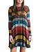 onlypuff Dresses Shirts For Women Casual Tunic Tops Long Sleeves Crew Neck