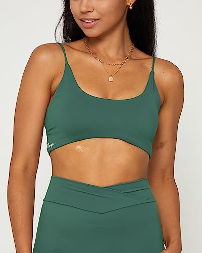 Image of Danysu Backless Sports Bra Soft Workout Tops with Removable Padded Yoga Training Bras Strappy Going Out Top