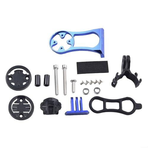 Sandyseptember Soporte de extensión de aluminio para bicicleta compatible con Edge y para modelos Cateye (azul)
