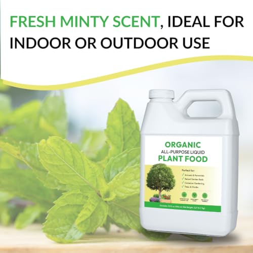 Image of Organic All-Purpose Liquid Plant Food - Liquid Fertilizer Alternative for Vegetable and Herb Gardens & Flower Beds | Infused with Broad Spectrum of Soil Enriching Microbes (1G Makes 128 Gallons)