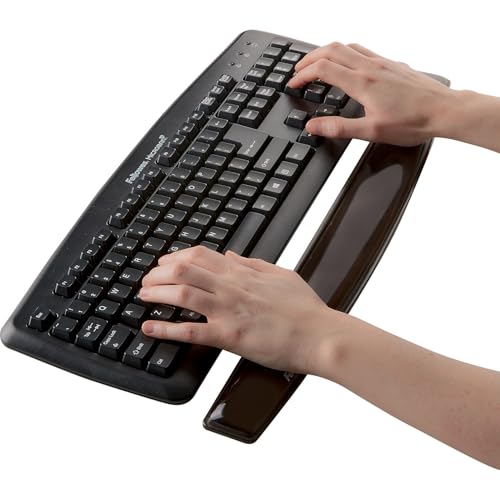 Fellowes 9112201 Poggiapolsi Da Tastiera In Gel Crystals, Nero - 2
