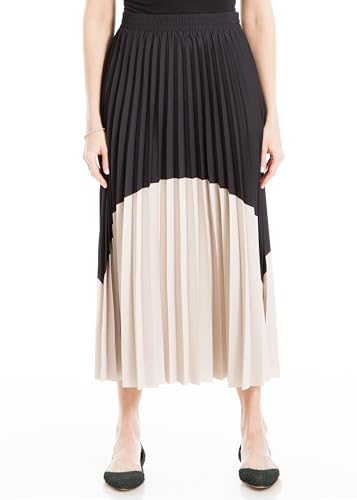 Max Studio Women's Maxi Pleated Colorblock Skirt