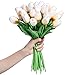 SITUMEIZI 15pcs Tulips Fake Artificial Flowers Real Touch 14