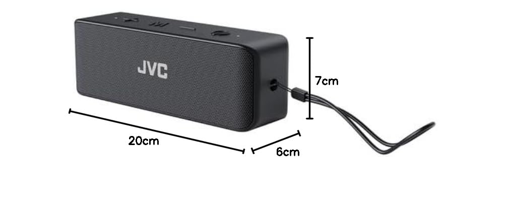 JVC Portable Wireless Speaker with Stereo Sound, Bluetooth 5.0