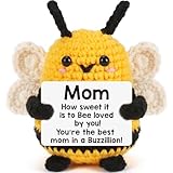 LEJIAJINW Mother Gifts Mothers Day for Mom from Daughter Son, Best Mom Ever Gift Valentines Birthday Anniversary Present for Her, for Mother-in-Law Mama Mommy Cute Mini Crochet Bee