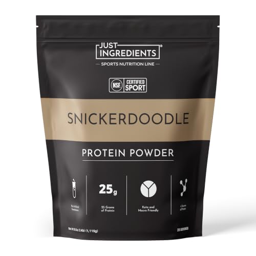 Image of JUST INGREDIENTS Snickerdoodle Protein Powder NSF- Caffeine Free - 25 Servings, 39.3 oz
