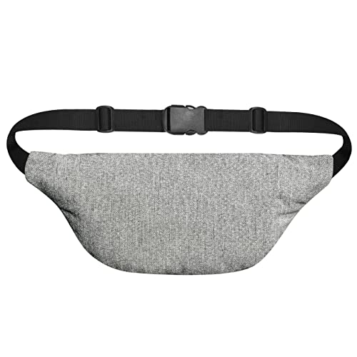 Image of Unisex Waist Pack Travel Handy Hiking Zip Pouch Elegant Style Document Money Phone Belt Sport Bag Bum Bag for Men and Women Nylon Adjustable Strap (Iron Grey)